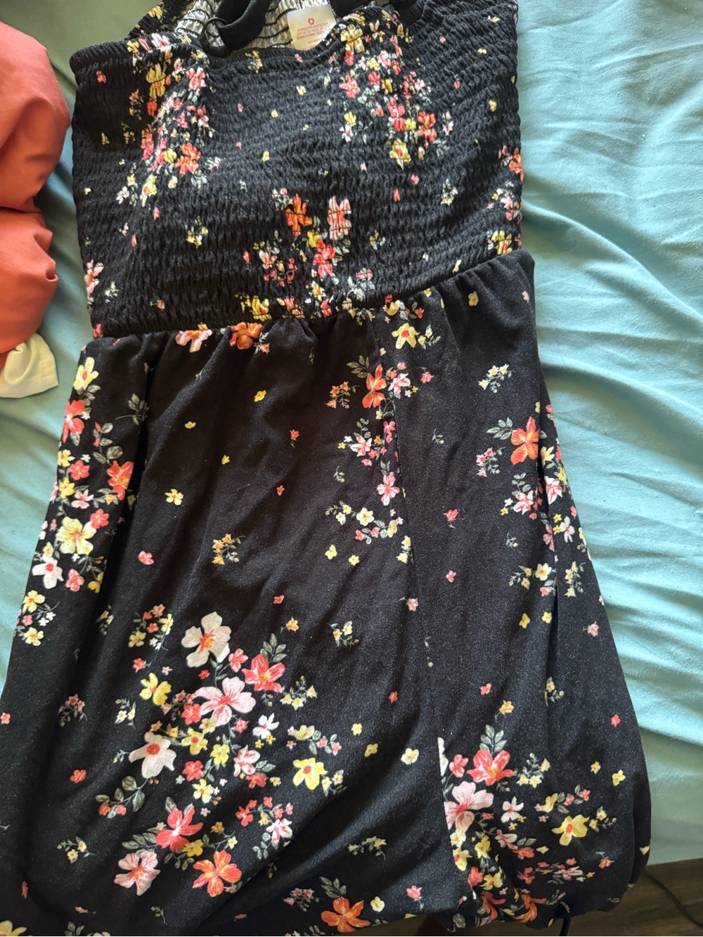 Cotton On Black Floral Strapless Dress